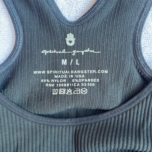 SPIRITUAL GANGSTER AMOR SEAMLESS CROP TANK size M/L - Picture 2 of 3